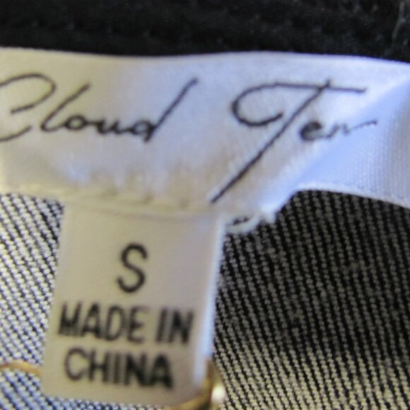 CLOUD TEN LADIES BLACK DENIM BLINGED BODY CON DRESS NWT - Picture 9 of 12